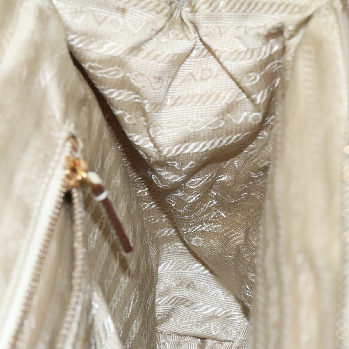 Prada Vintage Zip Handbag Tessuto, BEIGE, NYLON, Handbag