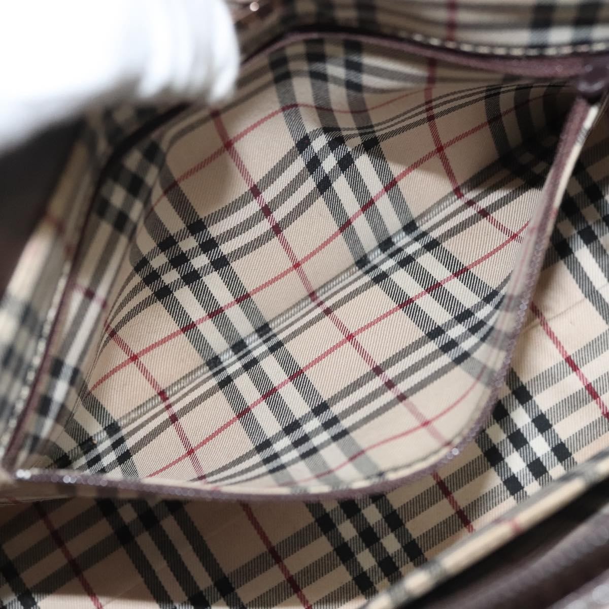 Burberry Handle Tote Leather, BROWN, LEATHER, Handbag