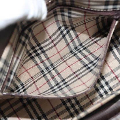 Burberry Handle Tote Leather, BROWN, LEATHER, Handbag