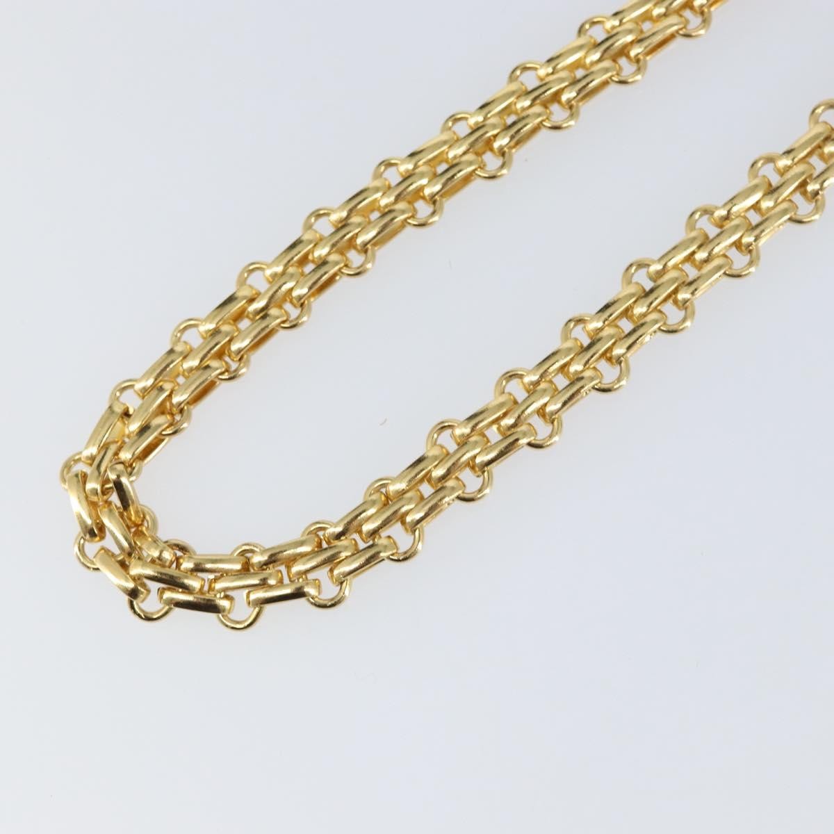 Christian Dior Vintage CD Clasp Chain Necklace Metal, GOLD, METAL, Necklace