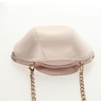Chanel Camellia Round Clutch with Chain Satin, PINK, SATIN, Clutche & pouche
