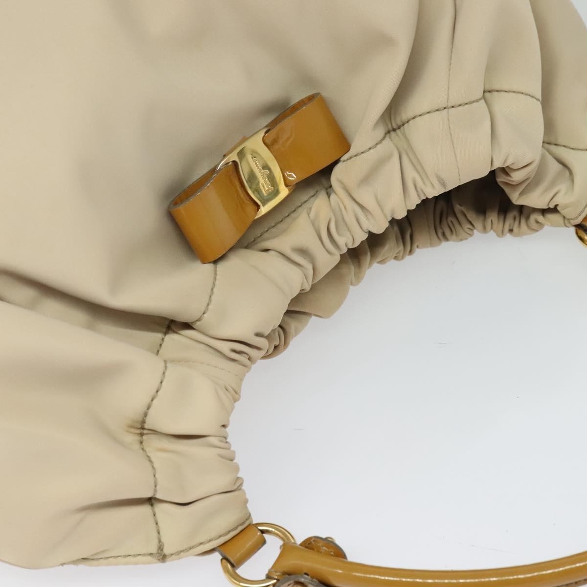 Salvatore Ferragamo Vala Handbag Nylon, BEIGE, NYLON, Handbag