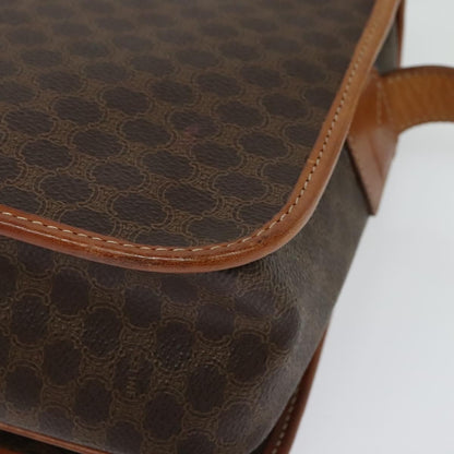 Celine Macadam Shoulder Bag PVC Leather, BROWN, CANVAS, Shoulder bag