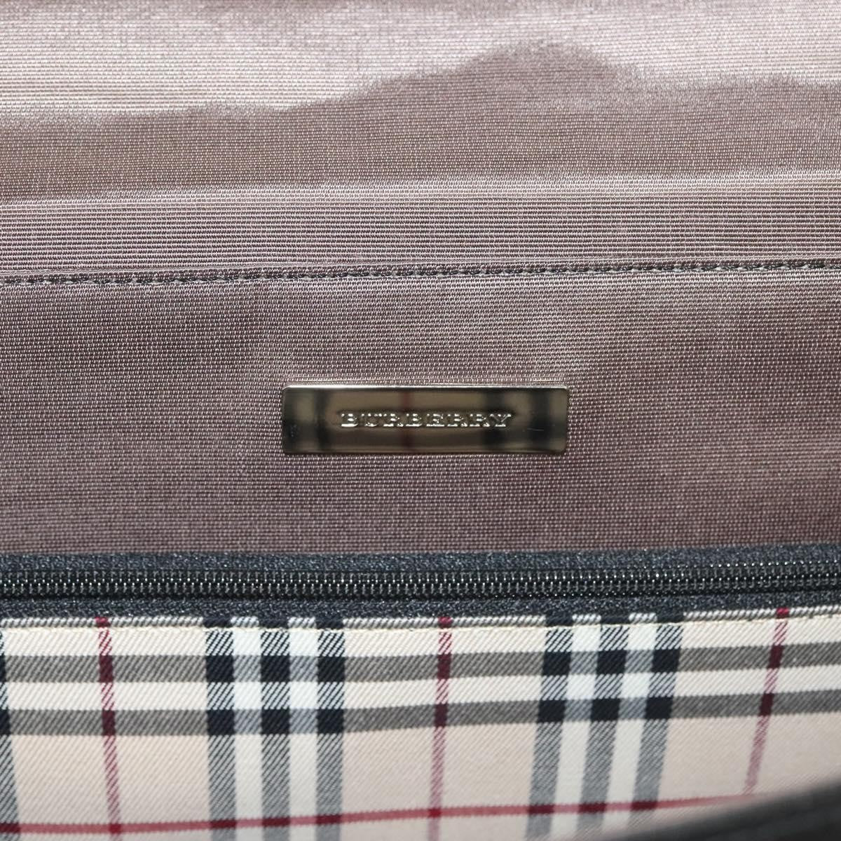 Burberry Vintage Handbag Leather, BLACK, LEATHER, Handbag