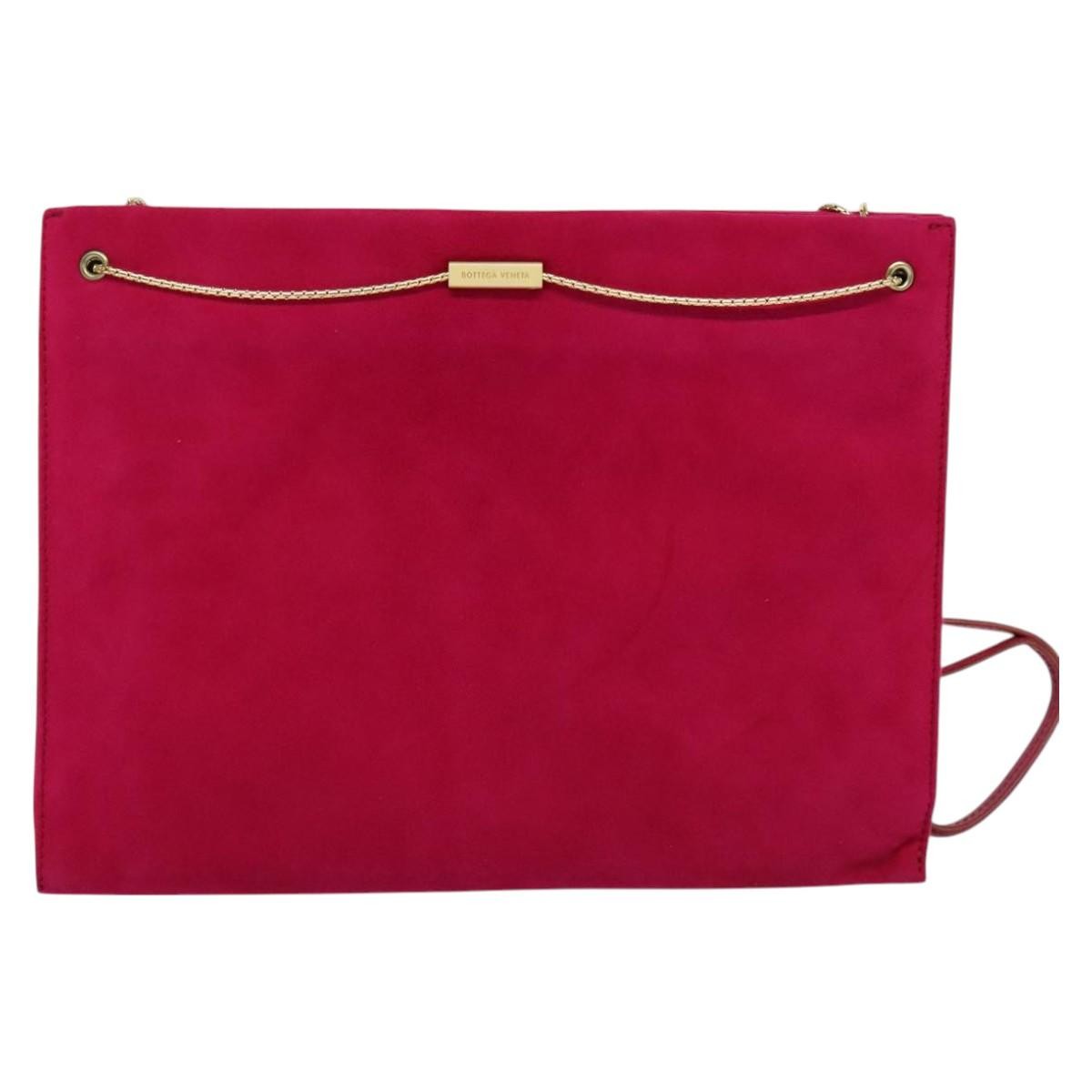 Bottega Veneta Vintage Shoulder Bag Suede, PINK, SUEDE, Shoulder bag