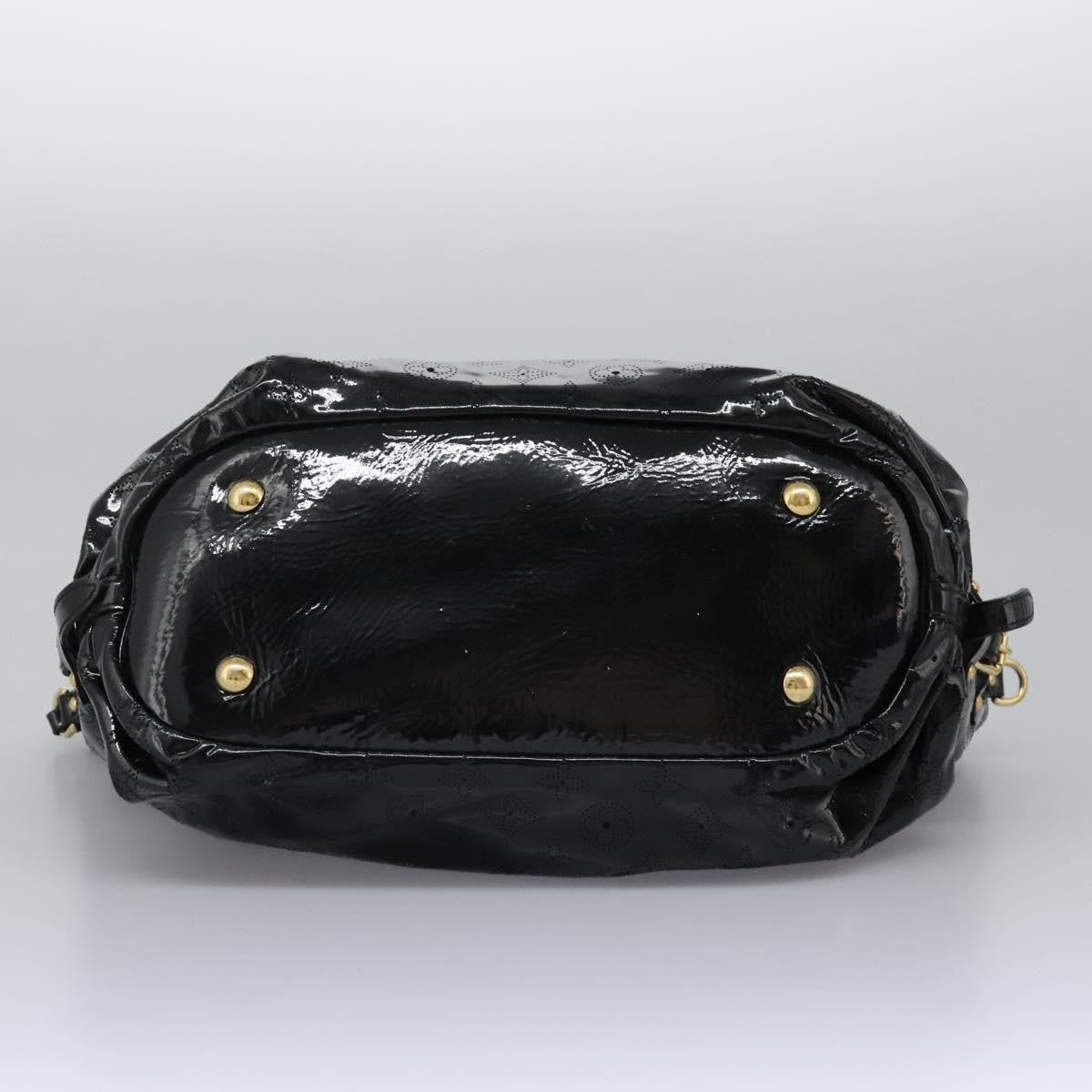 Louis Vuitton L Hobo Surya Leather, Black, Patent Leather, Handbag