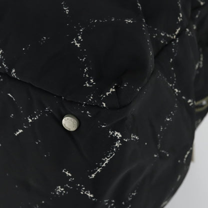 Chanel Travel Line Boston Bag Printed Nylon, BLACK, NYLON, Travel bag