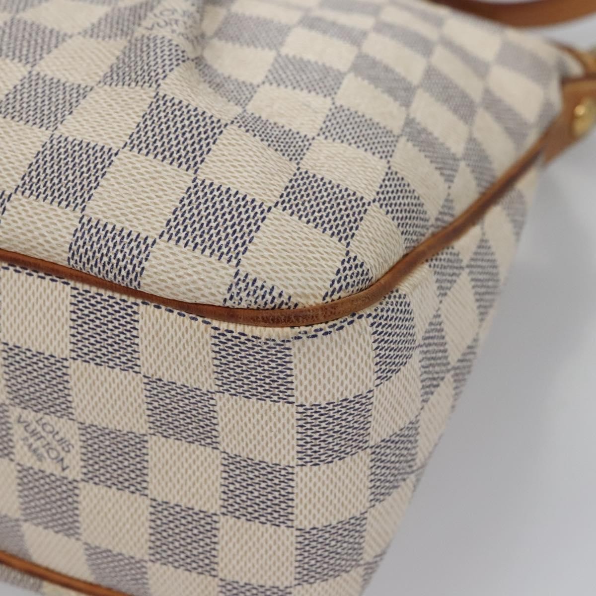 Louis Vuitton Siracusa Handbag Damier, WHITE, CANVAS, Shoulder bag