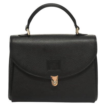 Burberry Vintage Handbag Leather, BLACK, LEATHER, Handbag