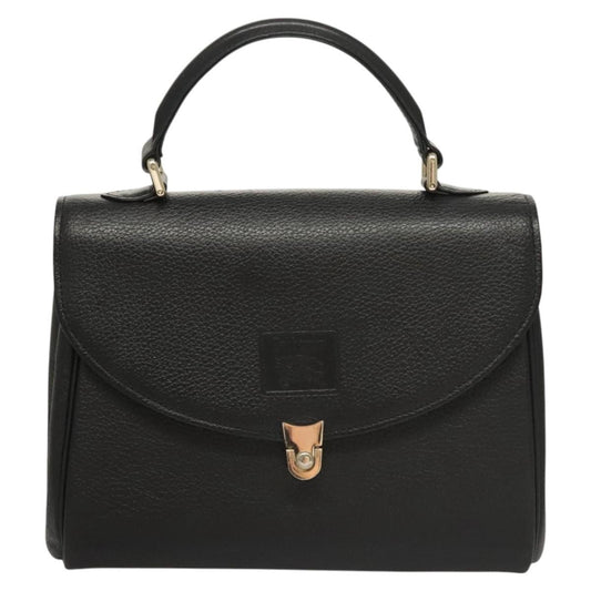 Burberry Vintage Handbag Leather, BLACK, LEATHER, Handbag