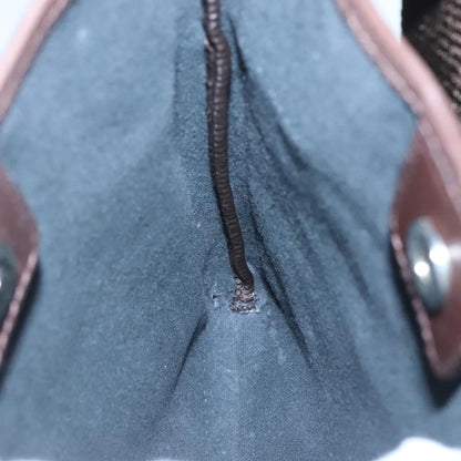 Salvatore Ferragamo Gancini Shoulder Bag Canvas, BROWN, CANVAS, Shoulder bag