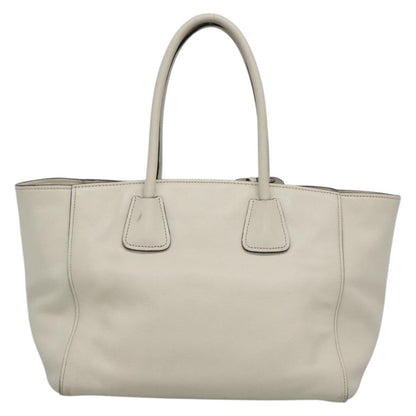 Prada Front Pocket Wing Convertible Tote Vitello Daino, WHITE, LEATHER, Tote bag