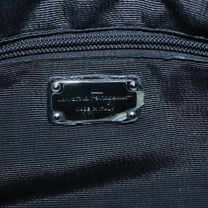 Salvatore Ferragamo Gancini Shoulder Bag Leather, BLACK, LEATHER, Shoulder bag