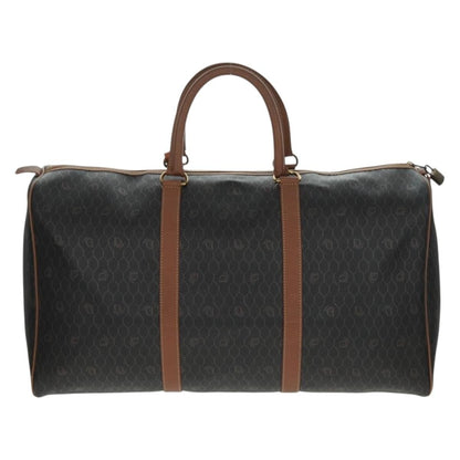 Christian Dior Vintage Honeycomb Boston bag Canvas and Leather, BLACK, CANVAS, Travel bag