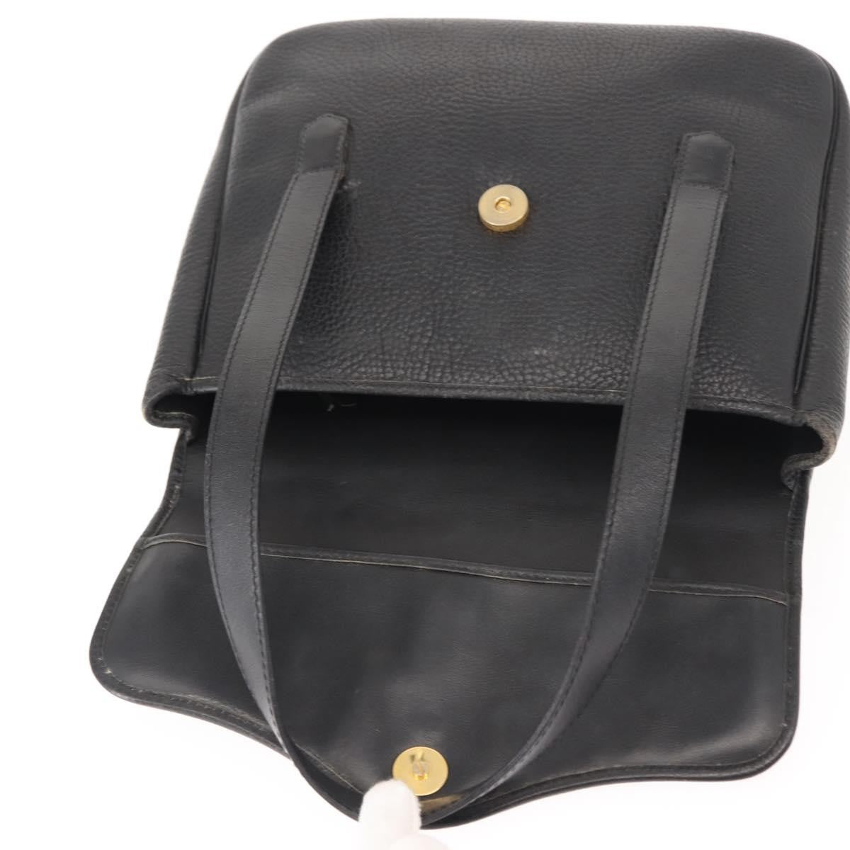 Christian Dior Vintage CD Handbag Leather, BLACK, LEATHER, Handbag