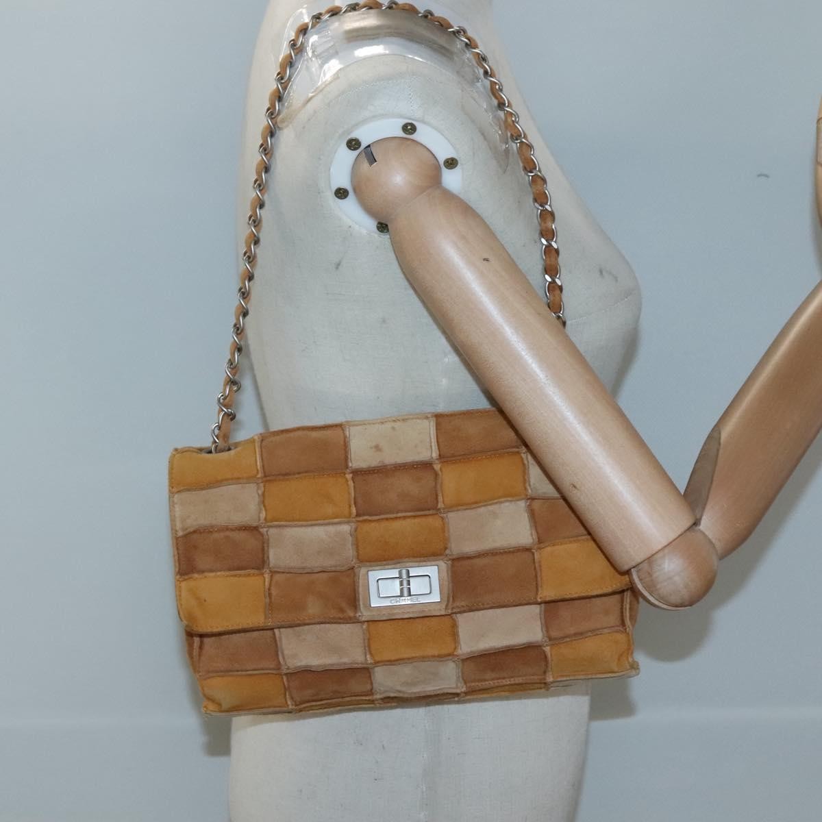 Chanel Reissue Flap Bag Suede Patchwork, BROWN, SUEDE, Handbag