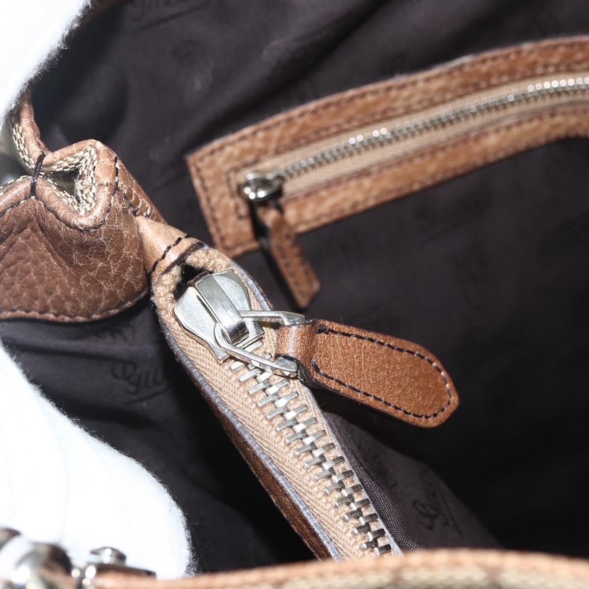 Gucci Bamboo Bar Tote GG Canvas, BEIGE, CANVAS, Tote bag