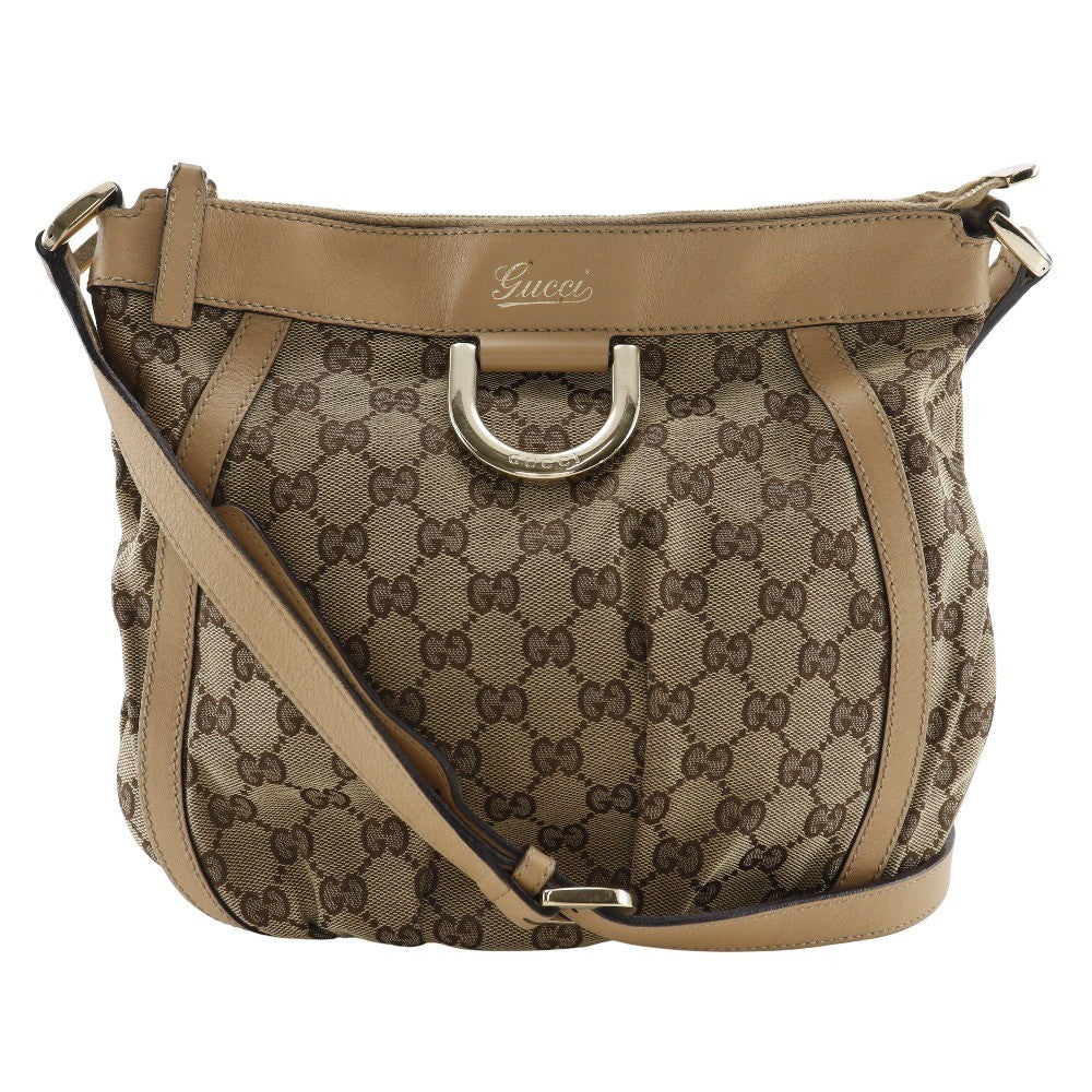 Gucci Abbey D-Ring Messenger Bag GG Canvas, BROWN, CANVAS, Shoulder bag