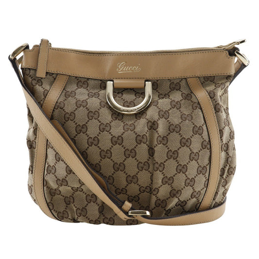 Gucci Abbey D-Ring Messenger Bag GG Canvas, BROWN, CANVAS, Shoulder bag