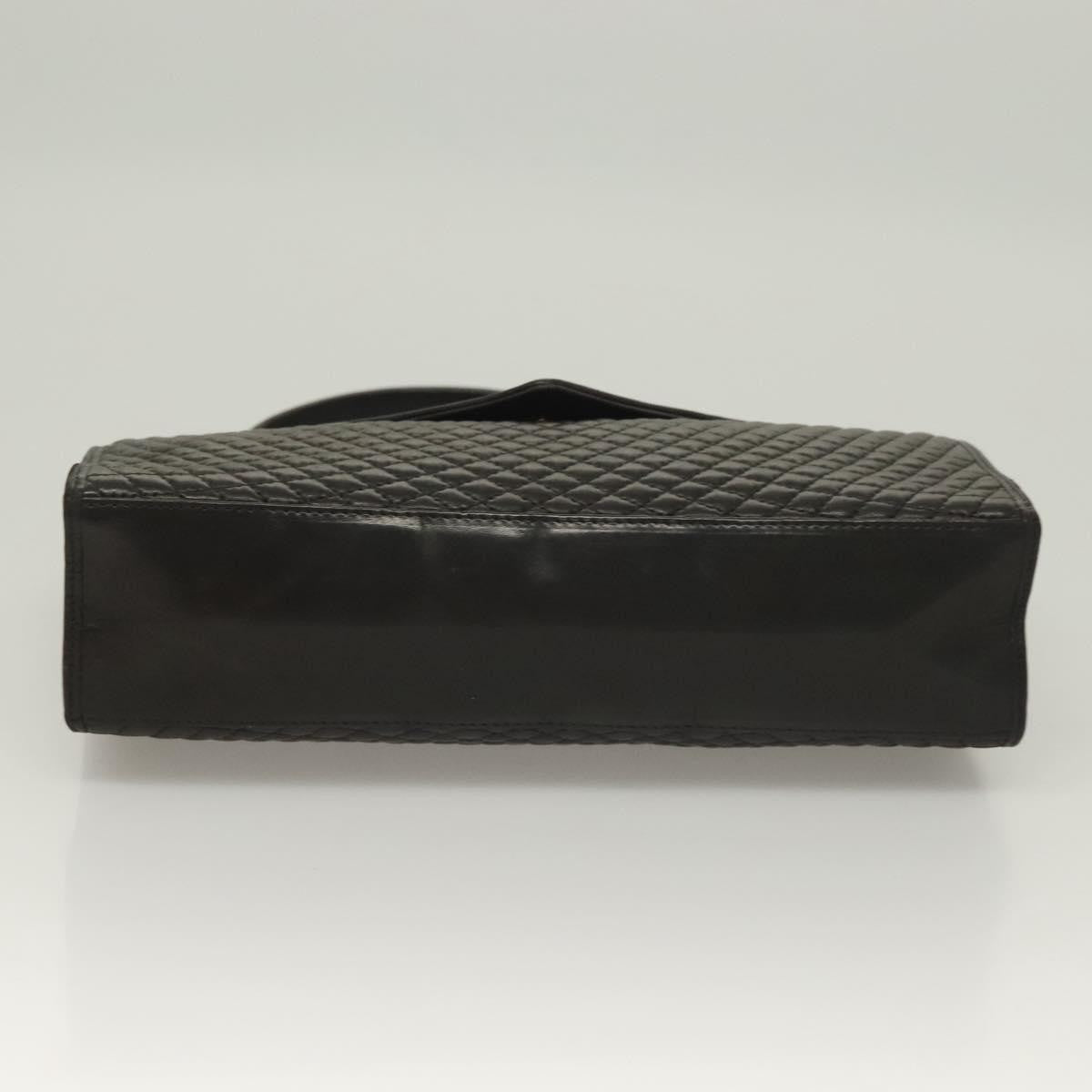 Bally Vintage Handbag Quilted Leather, BLACK, LEATHER, Handbag