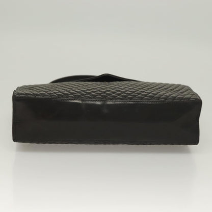 Bally Vintage Handbag Quilted Leather, BLACK, LEATHER, Handbag