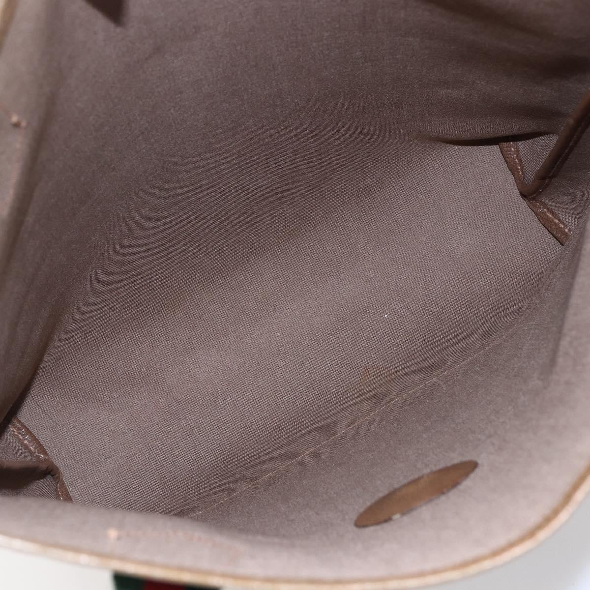 Gucci Vintage Web Strap Tote GG Coated Canvas, BEIGE, CANVAS, Tote bag