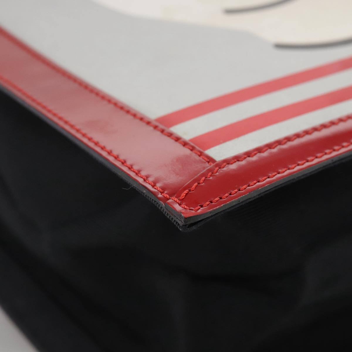 Chanel Vintage Portrait Tote Printed Leather and Quilted Patent, RED, LEATHER, Tote bag