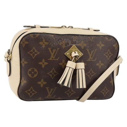 Louis Vuitton Saintonge Handbag Monogram Canvas with Leather, WHITE, CANVAS, Handbag