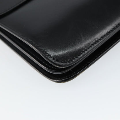 Celine Vintage Top Handle Bag Glazed Leather, BLACK, LEATHER, Handbag