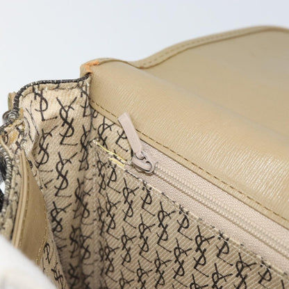 Saint Laurent Vintage Shoulder Bag PVC Leather, BEIGE, PVC, Shoulder bag