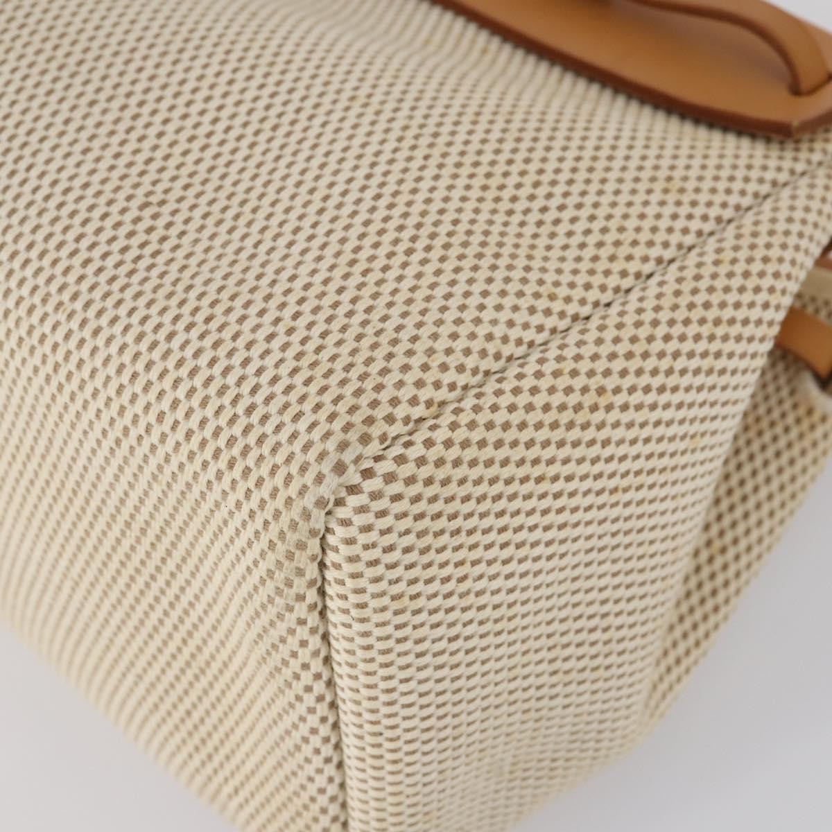 Hermes Herbag Cabas Toile and Leather, BEIGE, CANVAS, Tote bag