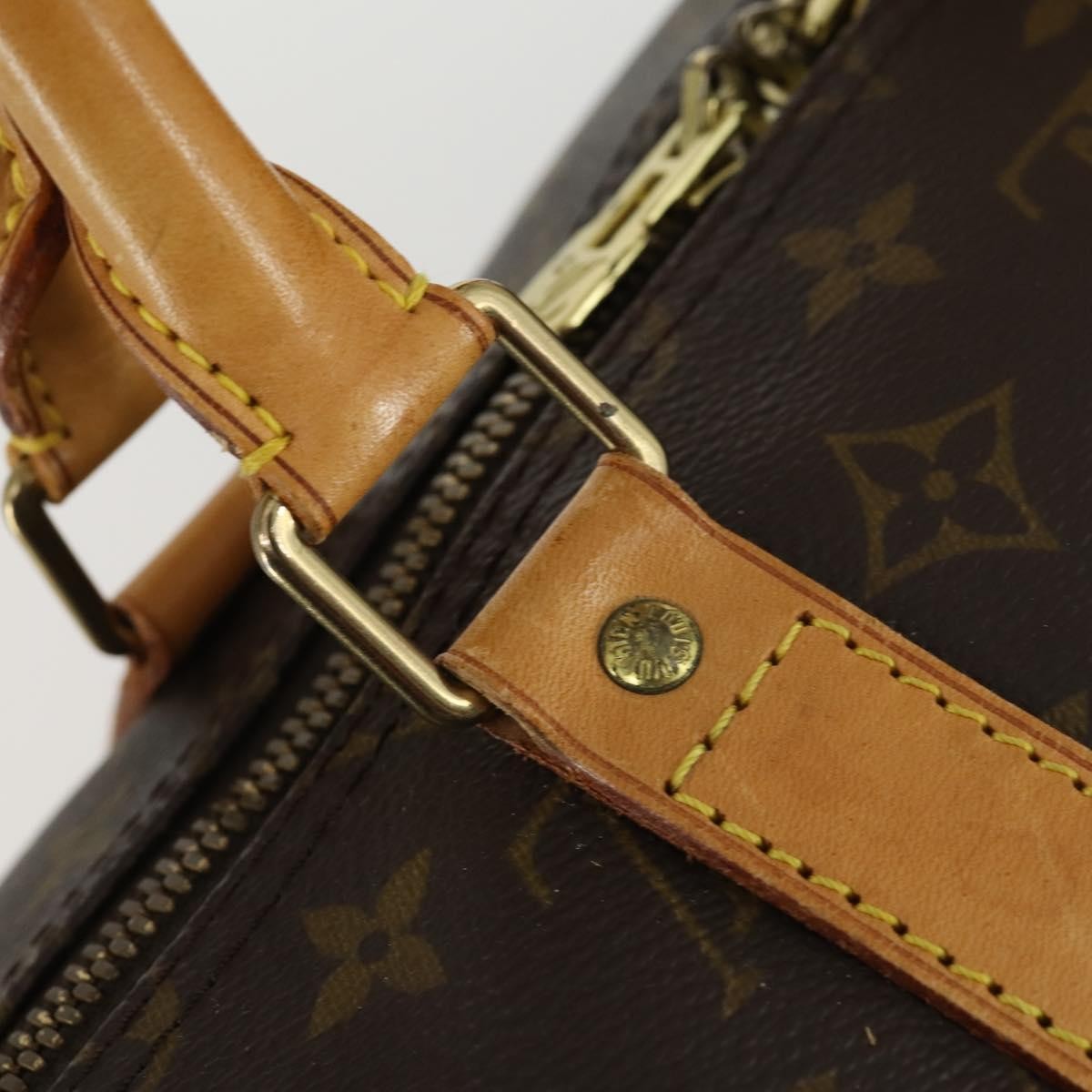 Louis Vuitton Keepall Bag Monogram Canvas, BROWN, CANVAS, Travel bag