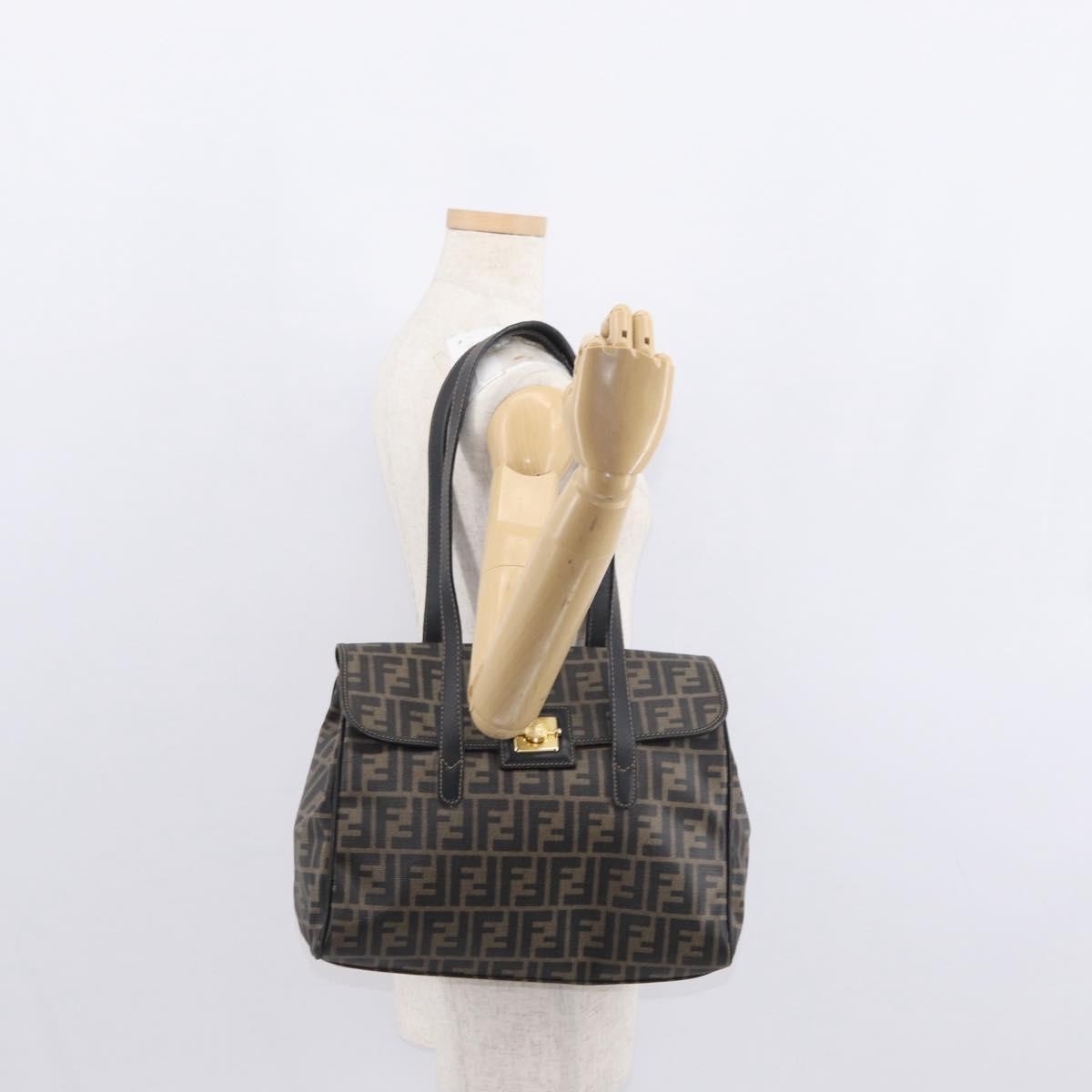 Fendi Zucca Tote bag Canvas, BROWN, PVC, Tote bag