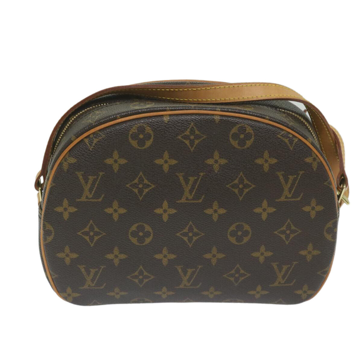 Louis Vuitton Blois Handbag Monogram Canvas, BROWN, CANVAS, Handbag