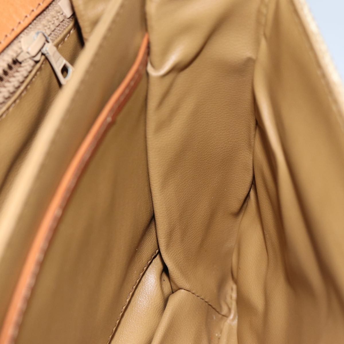 Celine Macadam Shoulder Bag Canvas, BEIGE, CANVAS, Shoulder bag