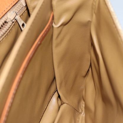 Celine Macadam Shoulder Bag Canvas, BEIGE, CANVAS, Shoulder bag