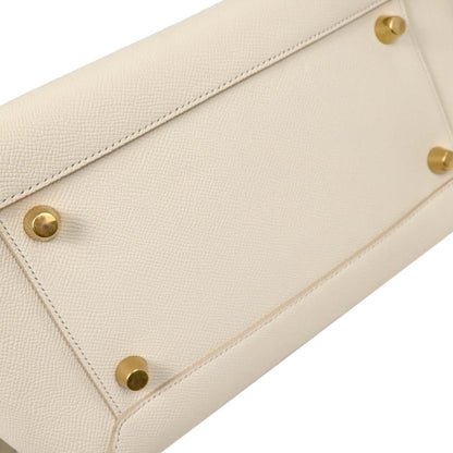 Celine Belt Bag Calfskin, WHITE, LEATHER, Handbag
