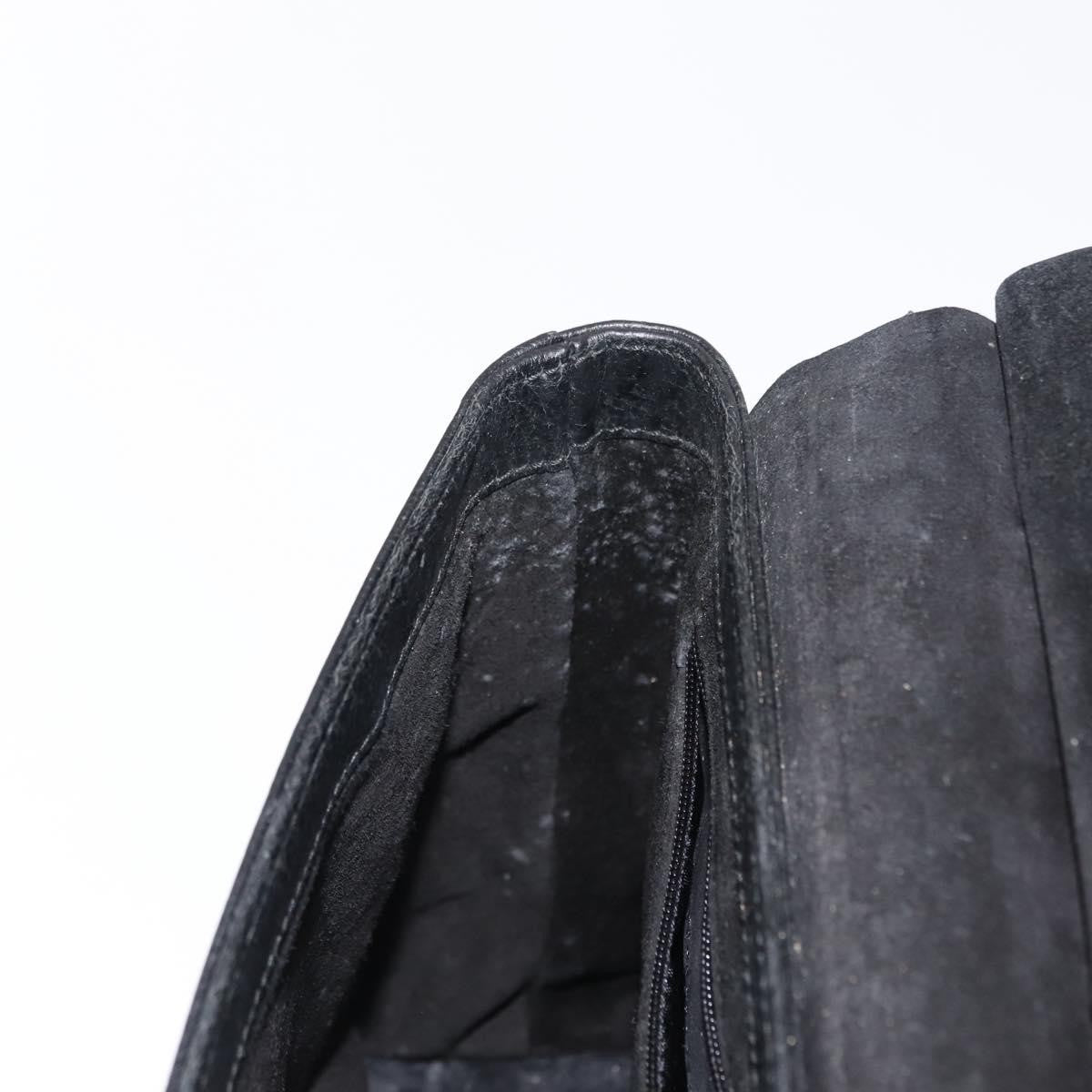 Gucci Vintage Bamboo Handle Bag Leather, BLACK, LEATHER, Handbag