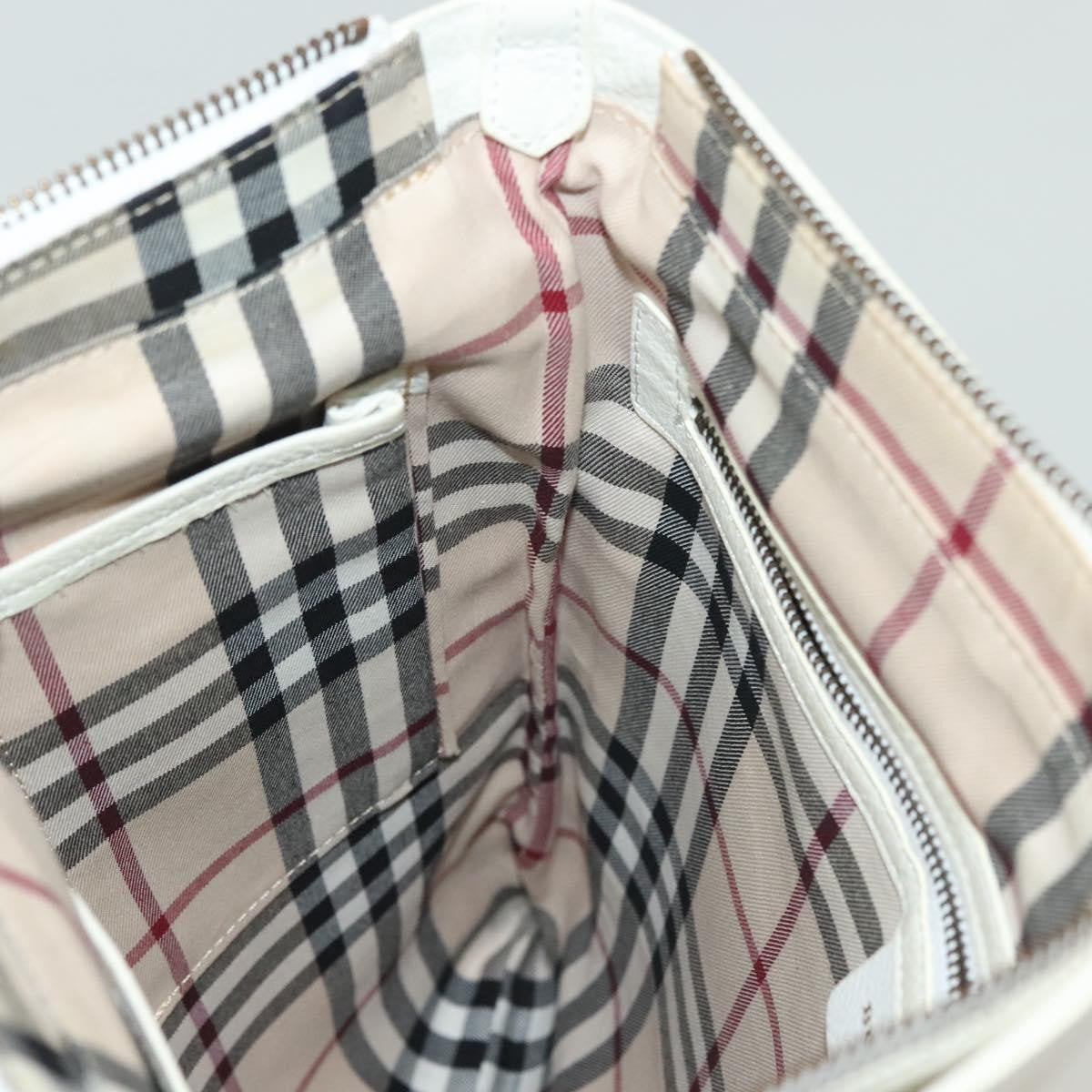 Burberry Vintage Tote Leather, WHITE, LEATHER, Tote bag