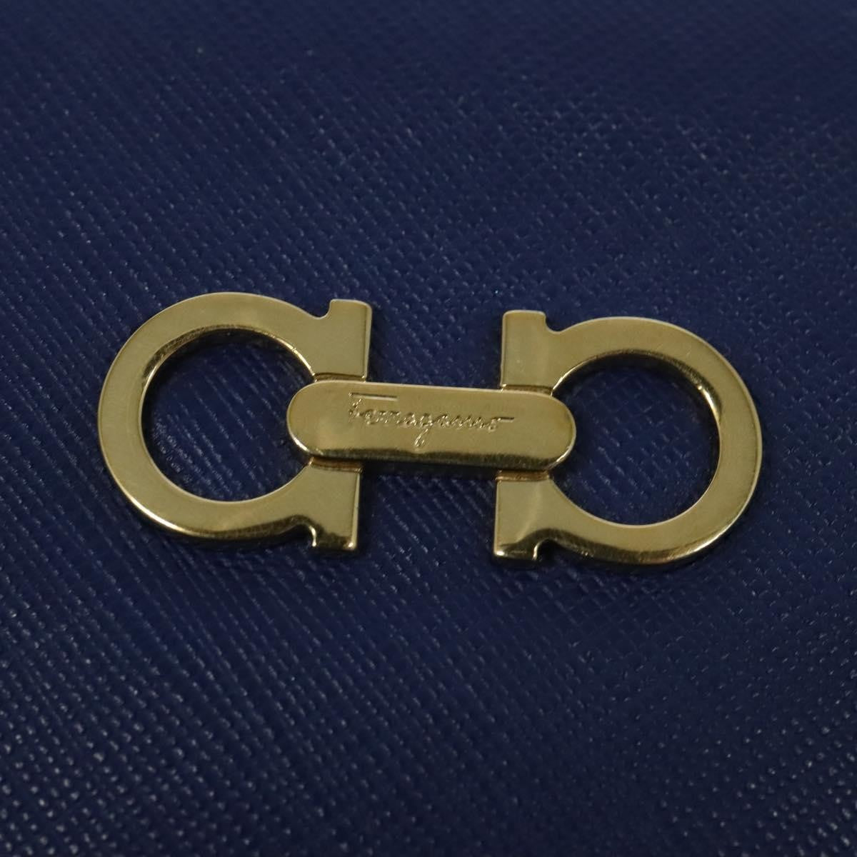 Salvatore Ferragamo Beky Tote Saffiano Leather, BLUE, LEATHER, Tote bag