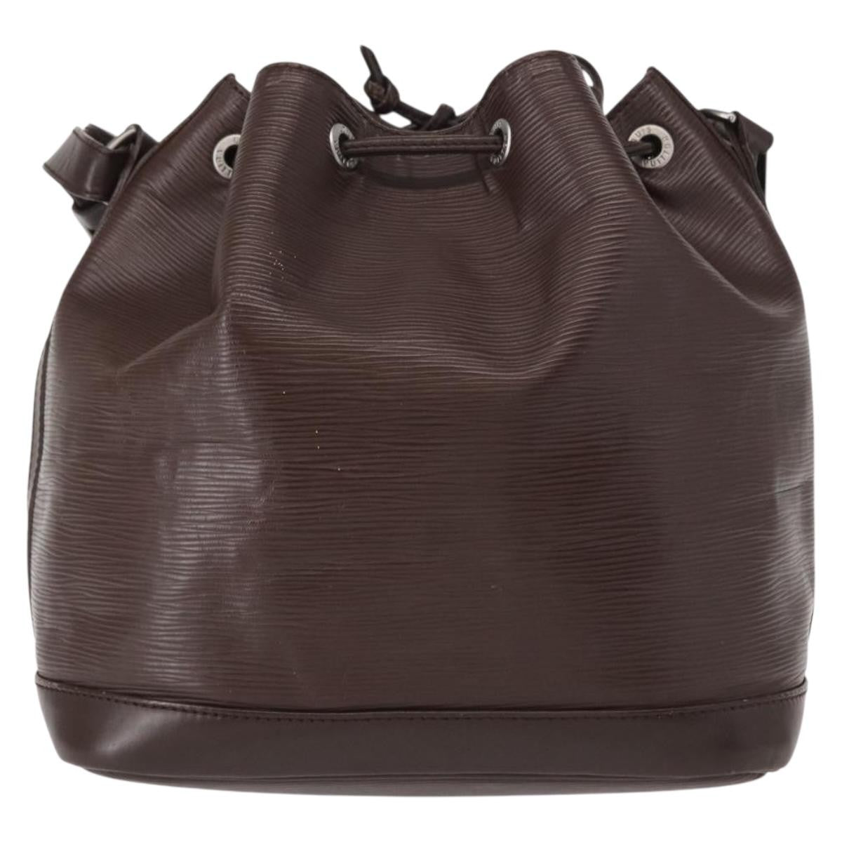 Louis Vuitton Petit Noe Handbag Epi Leather, BROWN, LEATHER, Shoulder bag