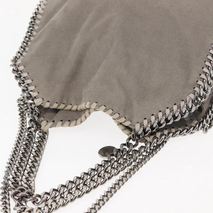Stella McCartney Falabella Fold Over Crossbody Bag Shaggy Deer, GRAY, POLYESTER, Crossbody bag