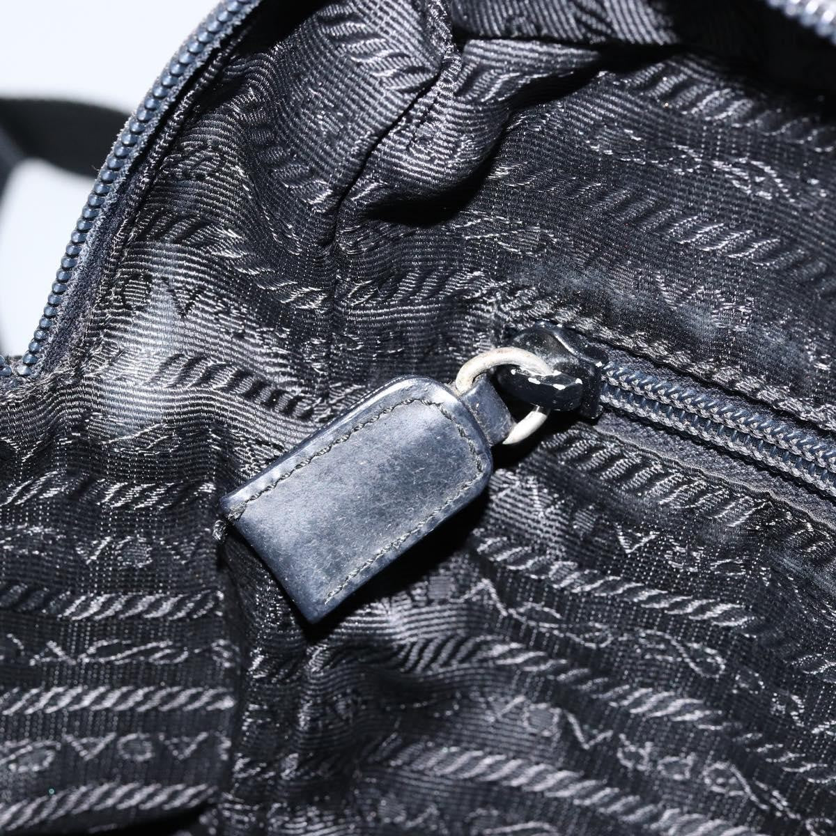 Prada Front Pocket Messenger Bag Tessuto, BLACK, NYLON, Shoulder bag