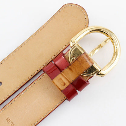 Louis Vuitton Ceinture Belt Monogram Vernis, RED, PATENT_LEATHER, Belts