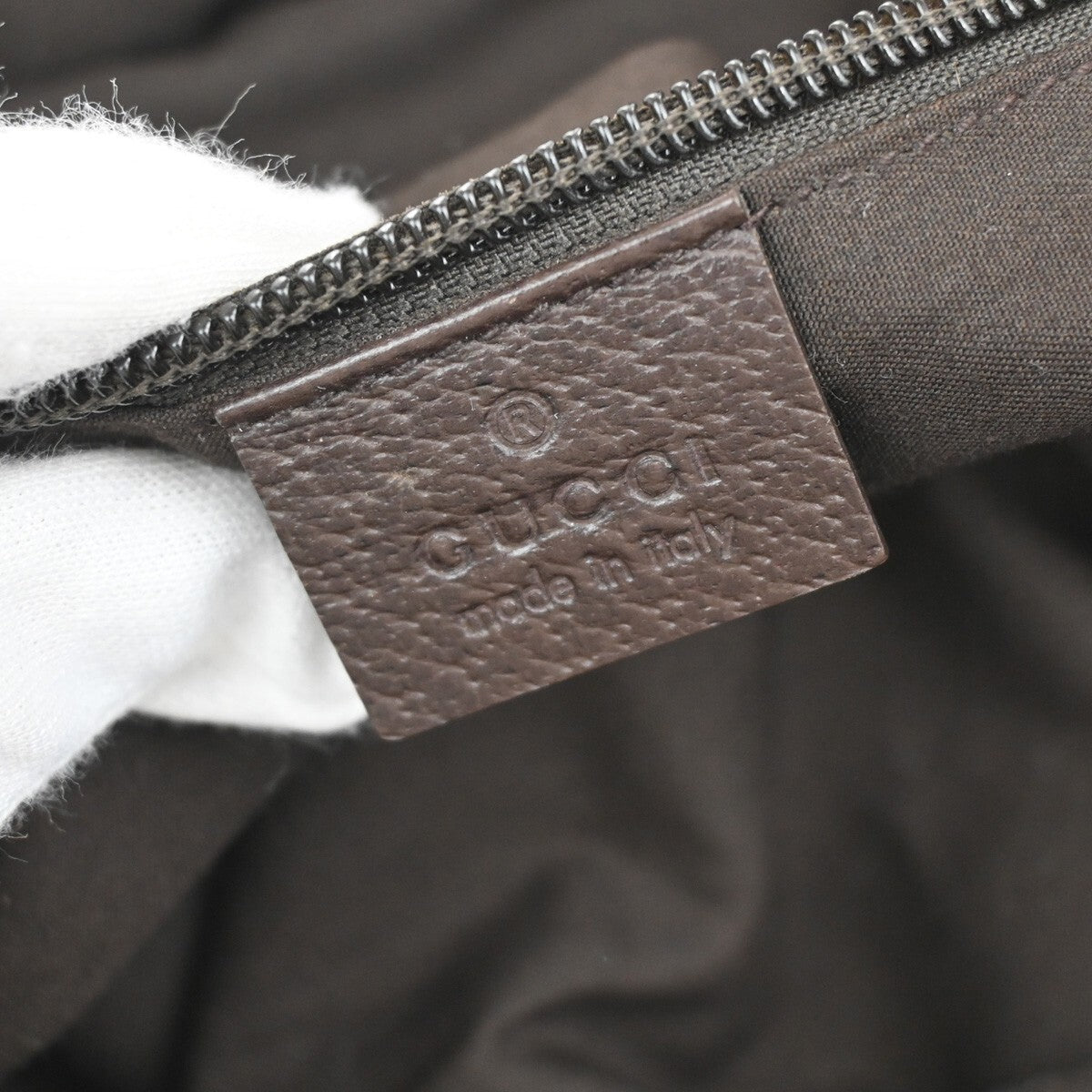 Gucci Web Zip Tote GG Canvas, BROWN, CANVAS, Tote bag