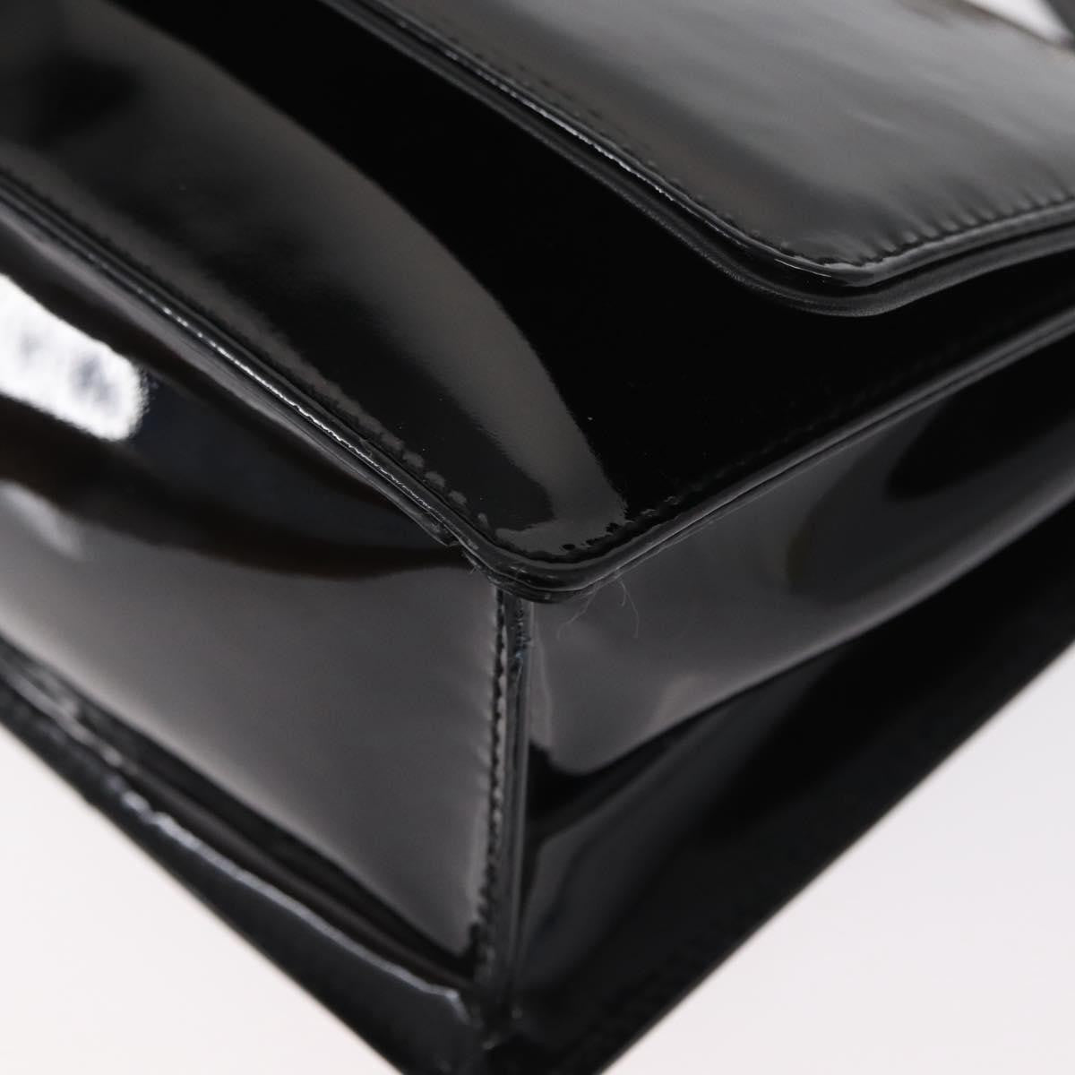 Salvatore Ferragamo Gancini Chain Shoulder bag Patent leather, BLACK, PATENT_LEATHER, Shoulder bag