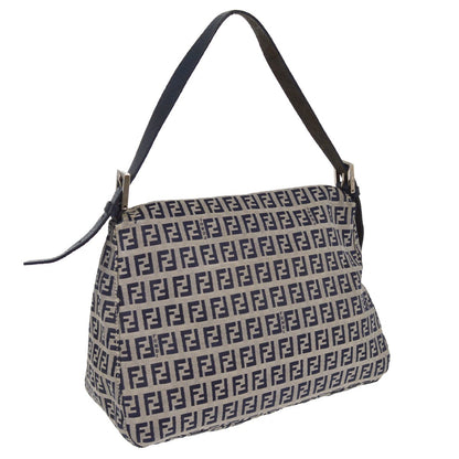 Fendi Mamma Baguette Zucca canvas, NAVY, CANVAS, Shoulder bag