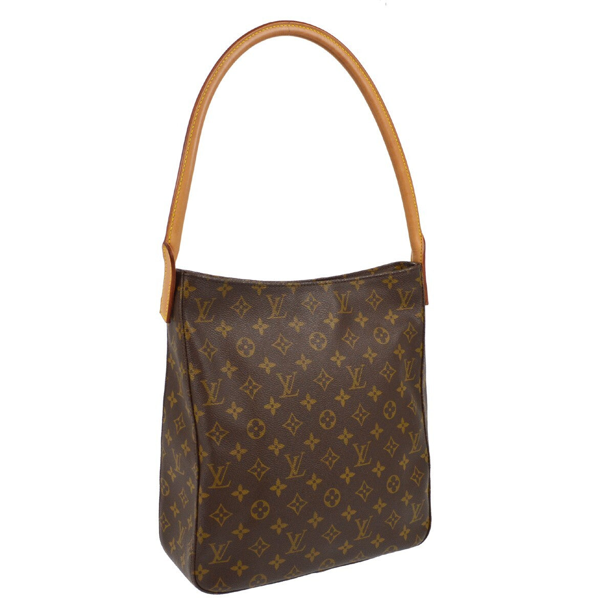 Louis Vuitton Looping Handbag Monogram Canvas, BROWN, CANVAS, Handbag