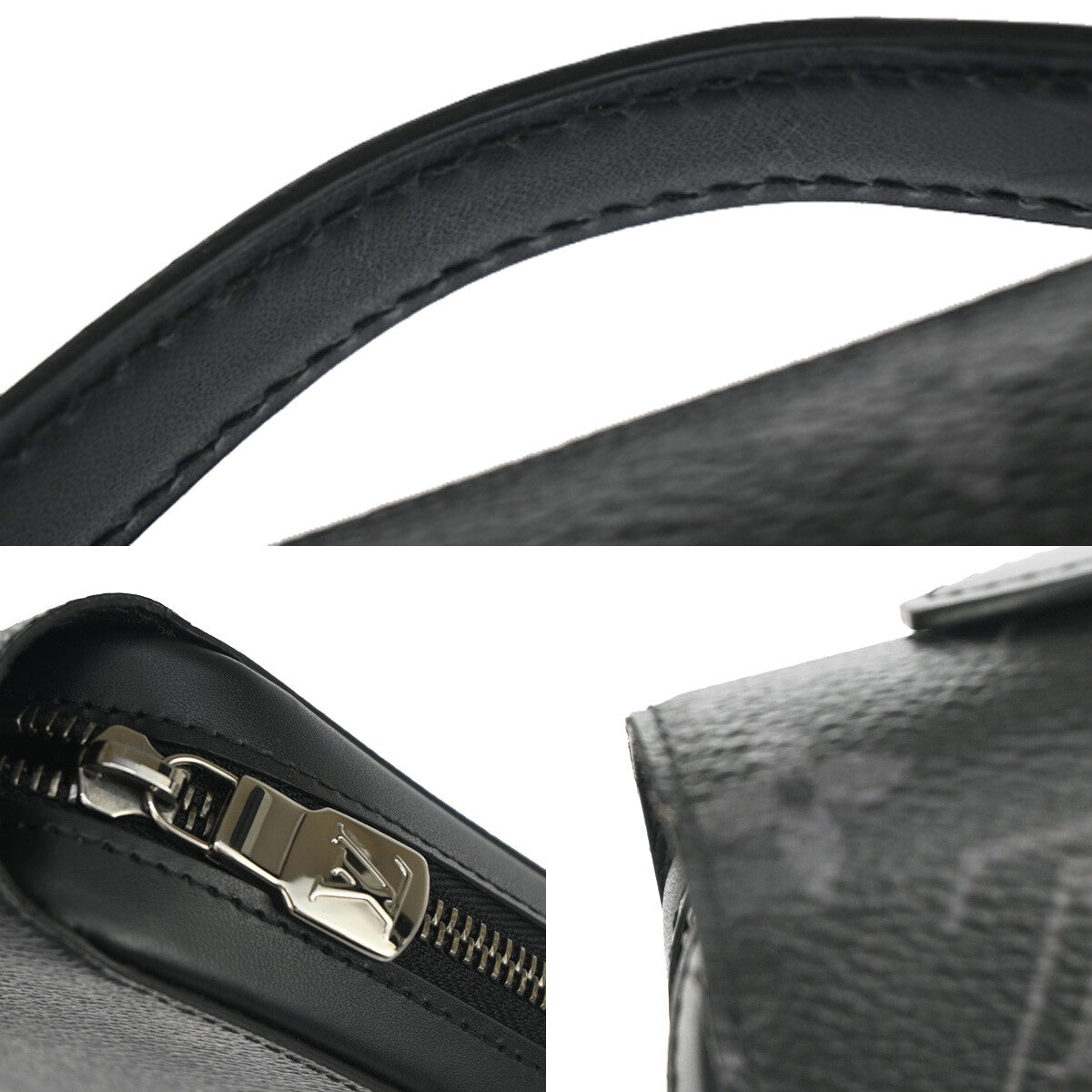 Louis Vuitton Zippy XL Monogram Eclipse Leather, BLACK, LEATHER, Wallets