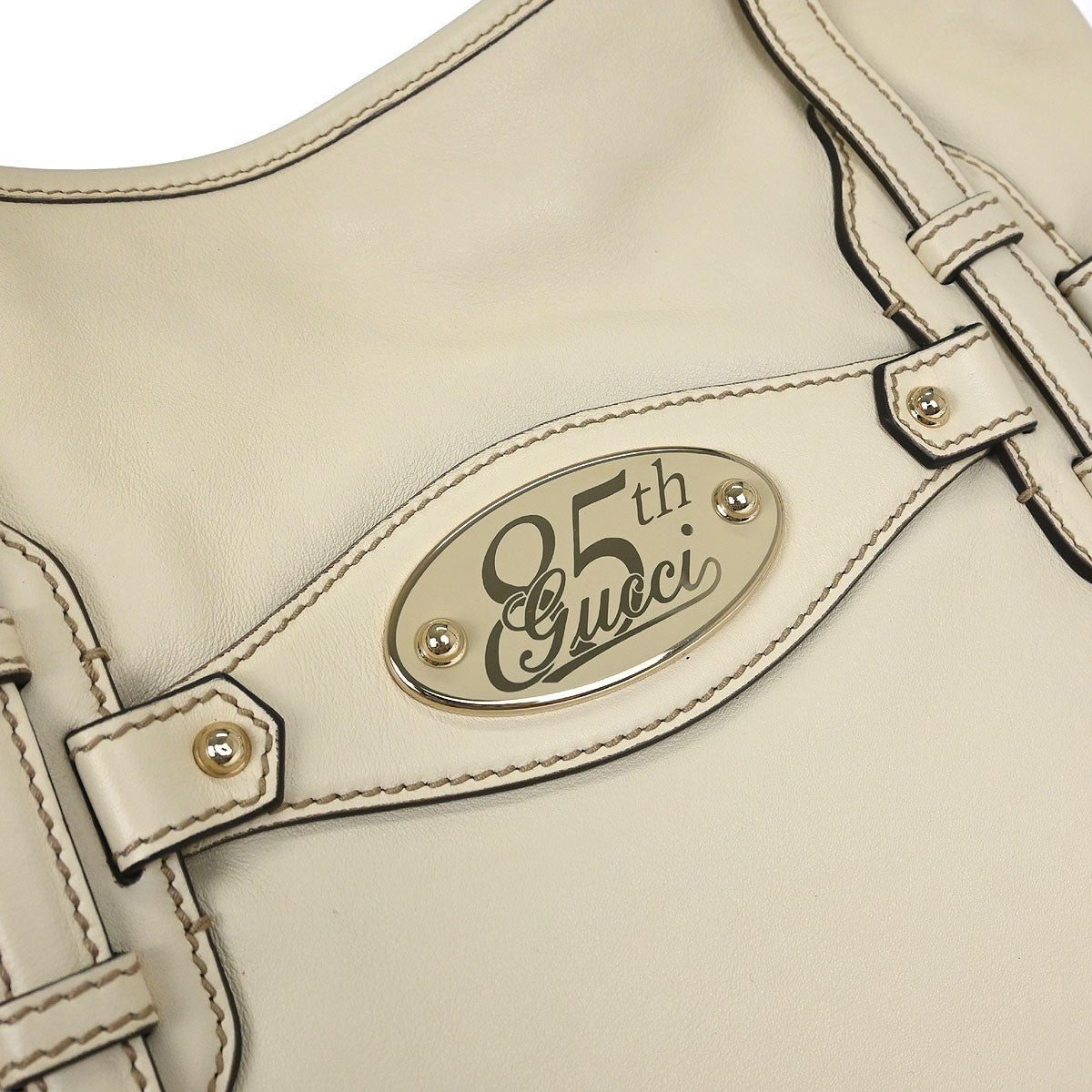 Gucci 85th Anniversary Hobo Leather, ECRU, LEATHER, Handbag